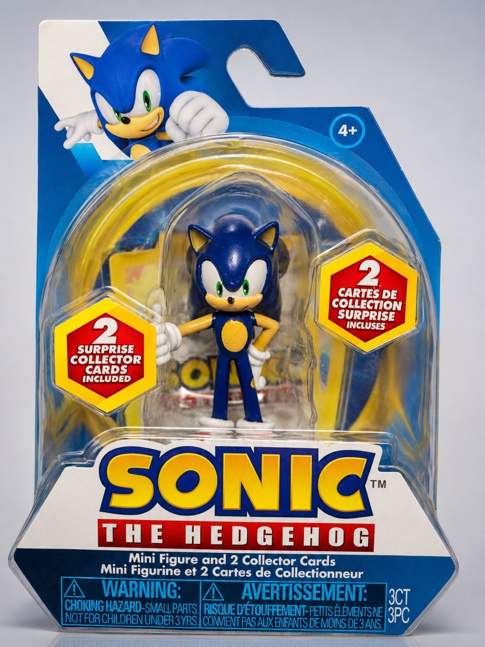 Sonic the Hedgehog Mini Figure + 2 Surprise Collector Cards SEGA Collectible Toy